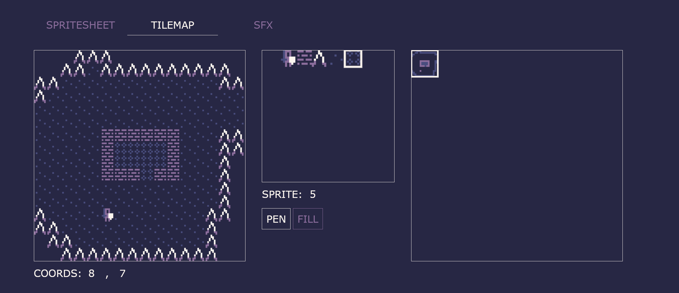 Tilemap editor screenshot